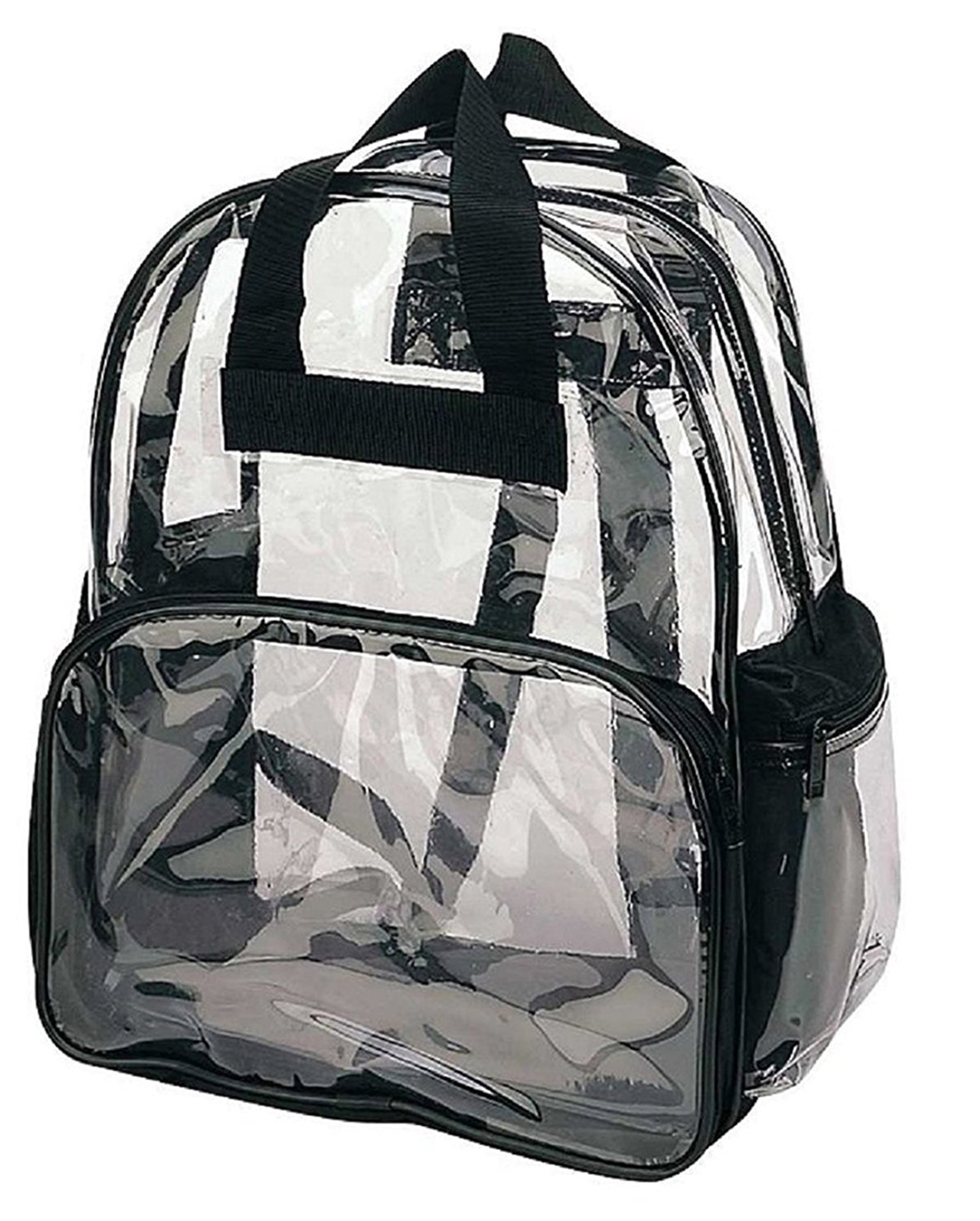 Clear Backpack Camping Hiking Daypacks NFL Sports Events Approved Backpack Music Events Backpack Custom Clear CBP Backpack Transparent Backpacks Clear 14 Black Clear Walmart