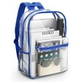 thumbnail image 1 of Clear Backpack, EEEkit Waterproof Transparent Backpack with Reinforced Strap, See Through Bookbag for Stadium,Travel, School, 1 of 6