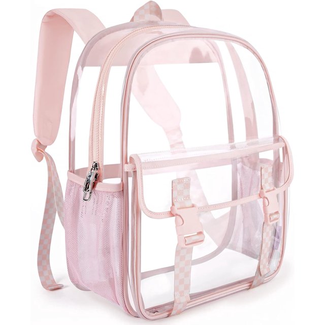 Clear Backpack Heavy Duty Thick PVC Clear Bookbags Large Transparent