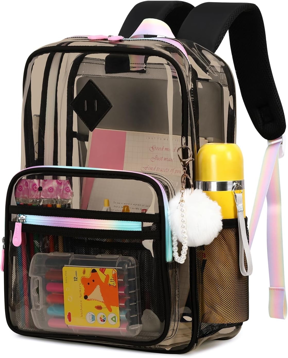 Clear Backpack Heavy Duty Transparent Backpack for School Clear Bags ...