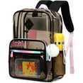 thumbnail image 1 of Clear Backpack Heavy Duty Transparent Backpack for School Clear Bags with Wider Shoulder Straps See Through Plastic Bags Sport Events Concert Stadium-Black, 1 of 9