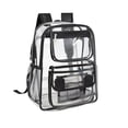 thumbnail image 1 of Clear Backpack Heavy Duty, Transparent Backpack for School Concert Games Security Check, Large Capacity PVC See Through Bookbag, Stadium Approved Travel Student Backpack, 1 of 6