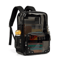 thumbnail image 1 of Clear Backpack Heavy Duty Transparent Laptop Backpacks 15.6 Inch See Through TPU Travel Daypack Large College Bookbag for Women Men Teens Girls Boys students-Black, 1 of 7