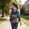 thumbnail image 1 of Clear Backpack Large Capacity Transparent PVC Backpack for Sch-ool Stadium Concerts Work 17.7x12.6x5.5in Blue, 1 of 6