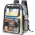 thumbnail interactive-video image 1 of TRANSLINK Clear School Backpack Heavy Duty PVC Transparent Material and Ruggedly Reinforced Shoulder Straps, 1 of 9