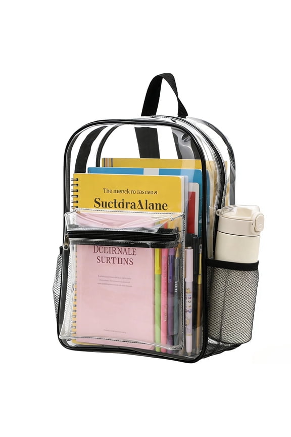 Stadium Approved Clear Backpack, Lightweight Transparent Bag for Concerts & Events, Quick Scan Security Check
