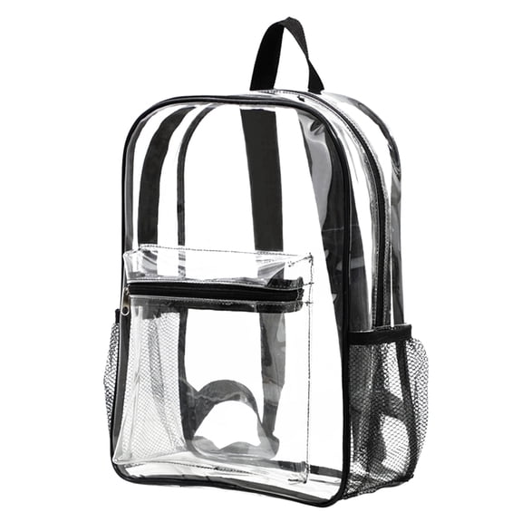 MiracDan Heavy Duty Clear Backpack Stadium Approved Transparent PVC Bookbag with Reinforced Straps for School Workplace Travel Security Festival