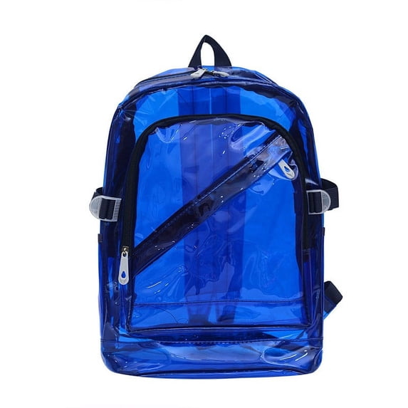 Clear Backpack Large Heavy Duty PVC Transparent Bookbag, Reinforced Straps See Through School Backpack for Security Check Sports Concert Travel Work