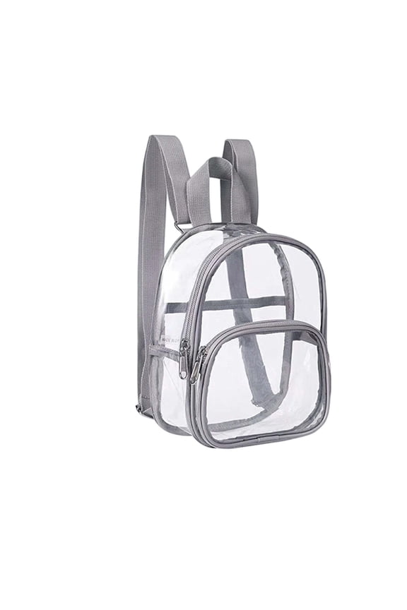 Clear Backpack Mini Backpack Transparent Pvc Small Bag with Zippered Compartments for Stadium Events Concerts Sports Games Theme Parks Daily Use Waterproof Lightweight