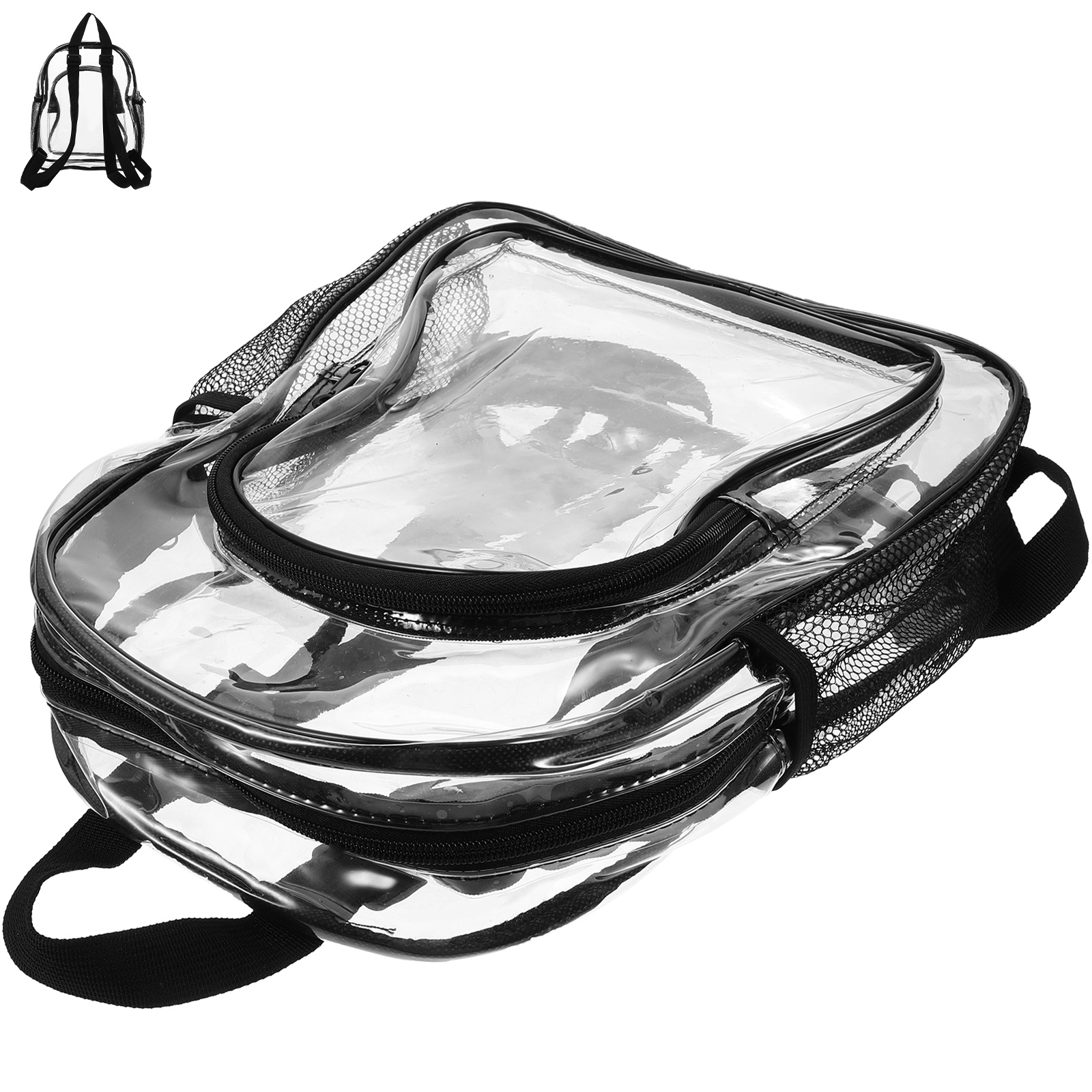 Clear Backpack Mini Transparent Backpack PVC Transparent Daypack Small