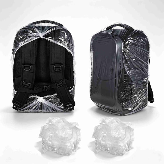 Clear Backpack Rain Cover, 20Pcs Disposable Waterproof Backpack Cover, Elastic Back Pack Raincover Waterproof for Outdoor Camping Travel