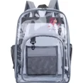 thumbnail image 1 of All About Her® Clear Backpack - See-Through PVC Bookbags Stadium Approved Waterproof Backpack, 1 of 5
