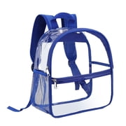 Clear Backpack Stadium Approved, 13 x 5 x 11 in, Small Transparent Backpack for Concerts, Sports Events, Festivals, Travel, Waterproof PVC & Portable, Adjustable Straps, Women Men