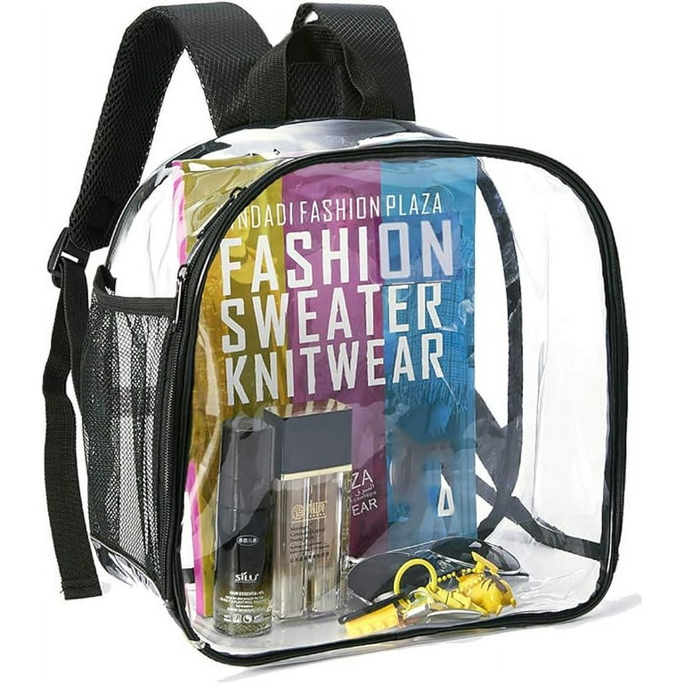 Clear backpack cheap in store