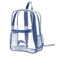 thumbnail image 1 of Clear Backpack for Stadium Approved, See Through Bag, PVC Transparent Backpack for Festival Sport Event Concerts, Small Clear Bag for Stadium Events with Front Pocket, 1 of 6