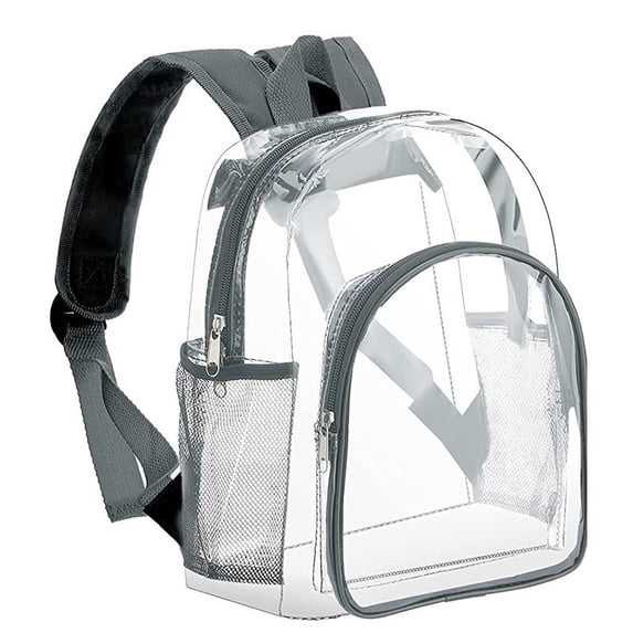 Clear Backpack, Stadium Approved Transparent Bookbag with 4 Pockets, Heavy Duty See Through Backpack for School Work Travel Concerts