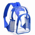 thumbnail image 1 of Clear Backpack, Stadium Approved Transparent Bookbag with 4 Pockets, Heavy Duty See Through Backpack for School Work Travel Concerts, 1 of 8