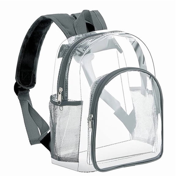 Clear Backpack, Stadium Approved Transparent Bookbag with 4 Pockets, Heavy Duty See Through Backpack for School Work Travel Concerts