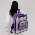 thumbnail image 1 of Clear Backpack Transparent Heavy Duty Bookbag See Through Bag for College Work Travel Security, 1 of 9
