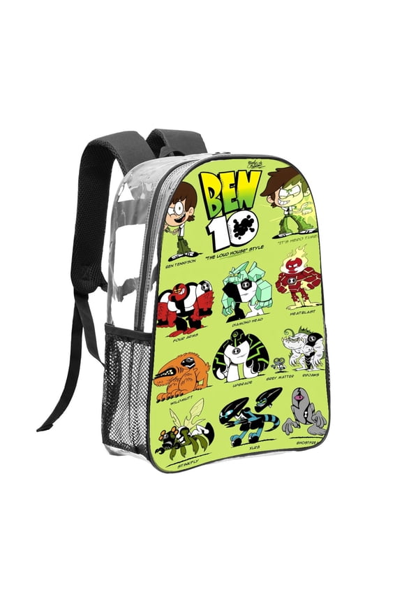 Clear Backpack for Ben 10 Heavy Duty for Men Women School Work Stadium Approved See Through Backpack Transparent backpack Bookbag