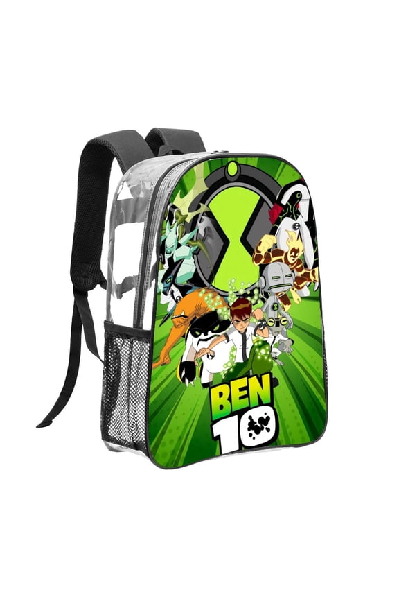 Clear Backpack for Ben 10 Heavy Duty for Men Women School Work Transparent backpack Bookbag Stadium Approved See Through Backpack