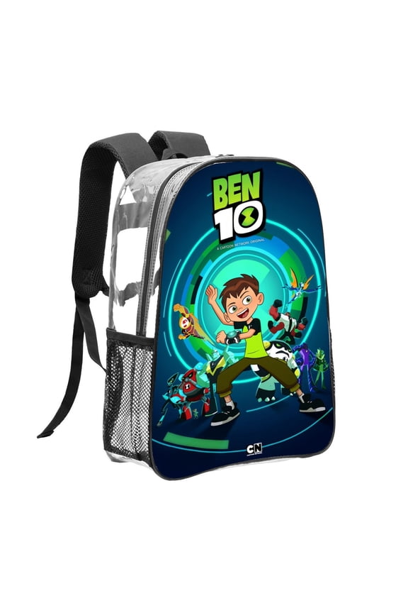 Clear Backpack for Ben 10 Heavy Duty for School Work Women Men Transparent Bookbag backpack Stadium Approved See Through Backpack