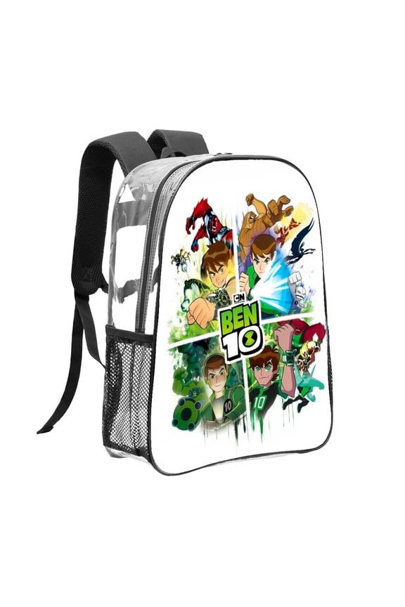 Clear Backpack for Ben 10 Heavy Duty for School Work Women Men Transparent backpack Bookbag Stadium Approved See Through Backpack