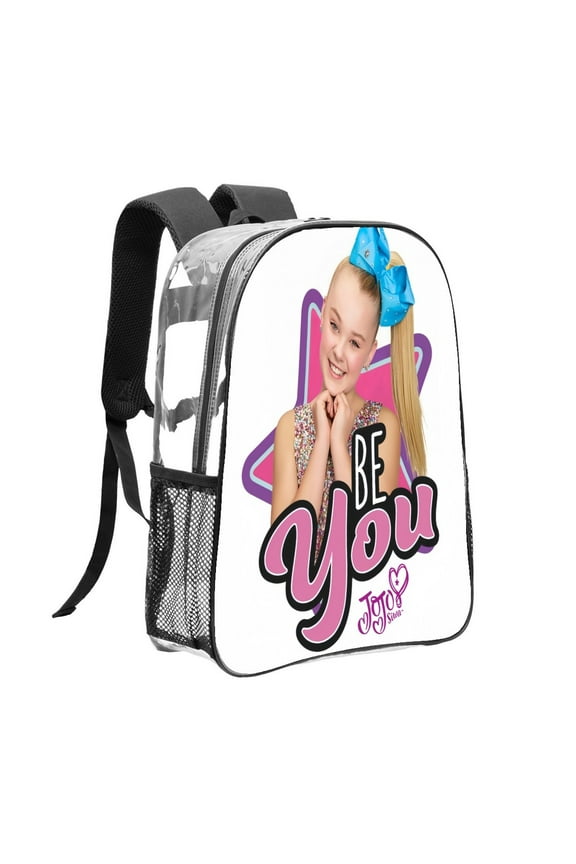 Clear Backpack for JoJo Siwa Heavy Duty for School Work Men Women Transparent backpack Bookbag Stadium Approved See Through Backpack