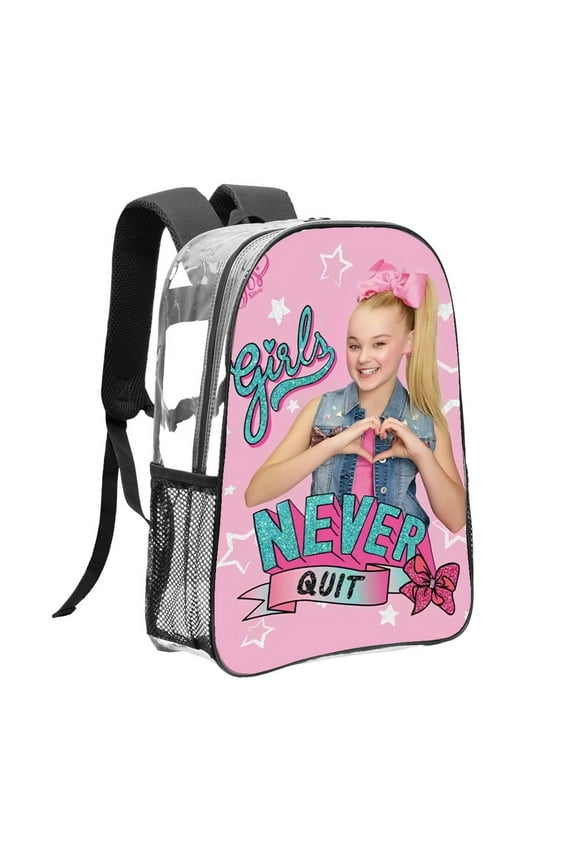 Clear Backpack for JoJo Siwa Heavy Duty for School Work Women Men Transparent backpack Bookbag Stadium Approved See Through Backpack