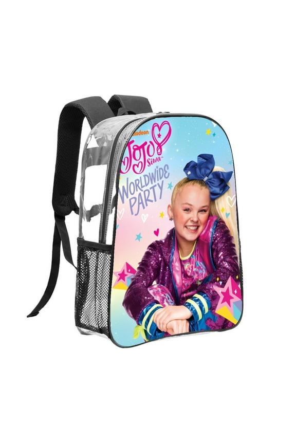 Clear Backpack for JoJo Siwa Heavy Duty for Women Men Work School Bookbag Transparent backpack Stadium Approved See Through Backpack