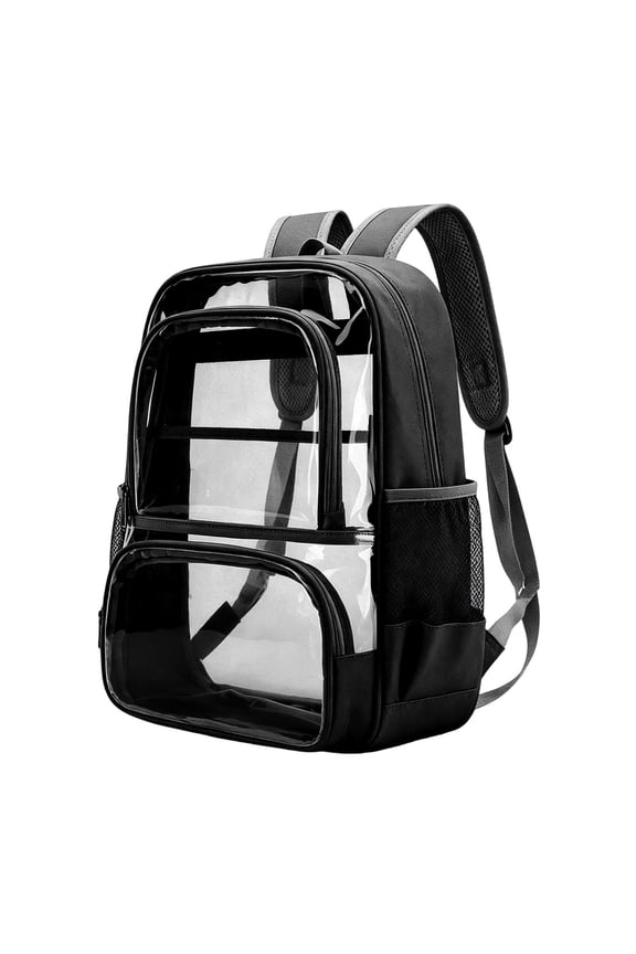 Clear Backpack for School 17 inch Large Heavy Duty Stadium Approved Clear Bookbag, See Through Transparent Backpacks for Travel College Work