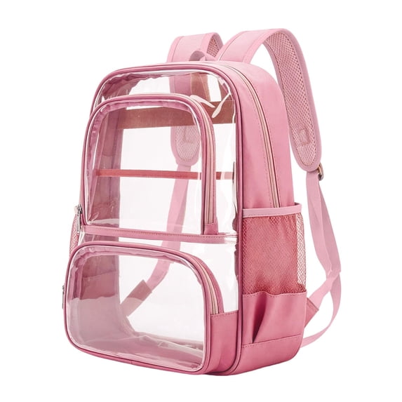 Clear Backpack for School 17 inch Large Heavy Duty Stadium Approved Clear Bookbag, See Through Transparent Backpacks for Travel College Work