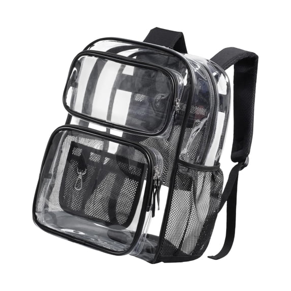 Clear Backpack for School Concert Large Capacity Heavy Duty Bookbags Reinforced See Through PVC Transparents Backpack