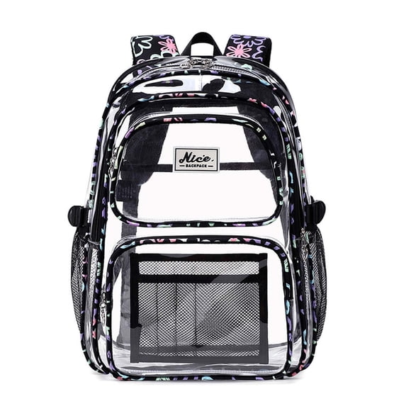 Clear Backpack for School, Large Capacity Waterproof Rucksack for High School Swimming Fitness Daily Use