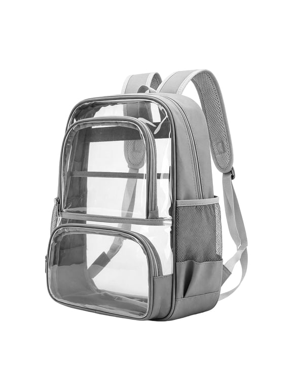 Clear Backpack for School,Large Heavy Duty Stadium Approved Clear Bookbag, See Through Transparent Backpacks for Travel College Work