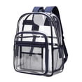 thumbnail image 1 of Clear Backpack for School,Large Heavy Duty Stadium Approved Clear Bookbag, See Through Transparent Backpacks for Travel College Work, 1 of 8