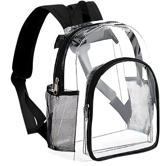 Clear Backpack for Stadium Events, 12x12 Inches Small Clear Backpack for Concert Festival Sports Outdoor