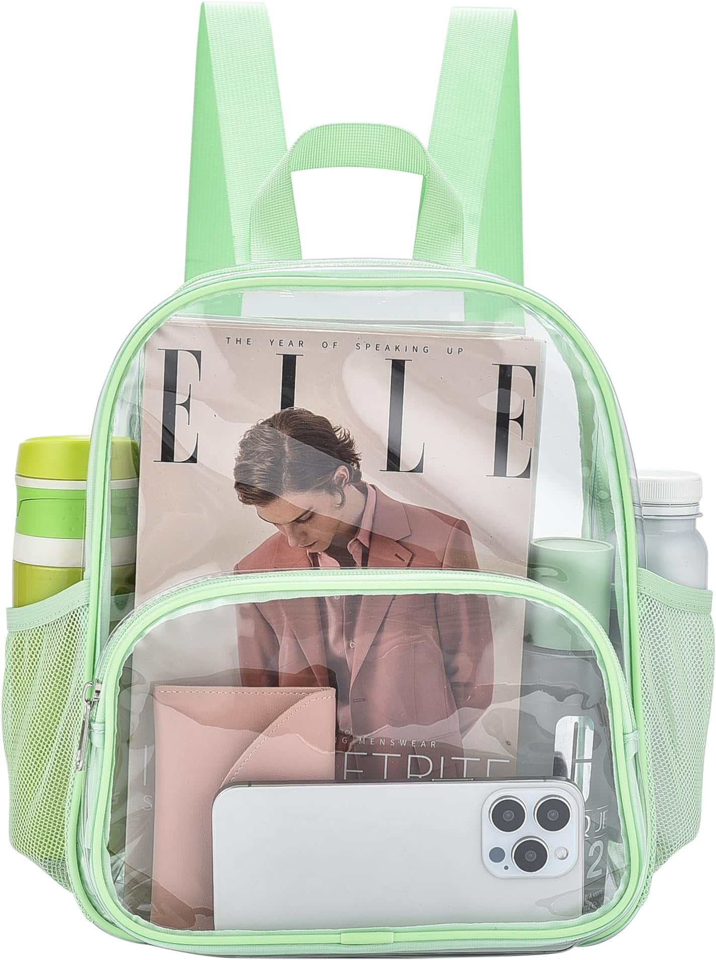 Clear Backpack for Stadium Events 12x12x6 with Front Pocket for Concert ...