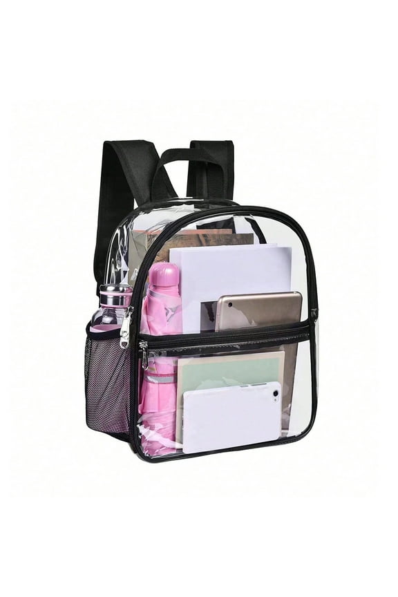 Clear Backpack for Stadium Events, 12x6x12 bag, clear bag for stadium events for Sport Concerts Festival (Grey)