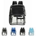 thumbnail image 1 of Clear Backpack for Stadium Events, Heavy Duty Transparent Bookbag with Reinforced Strap, Large Capacity See Through Clear Bag, 1 of 7