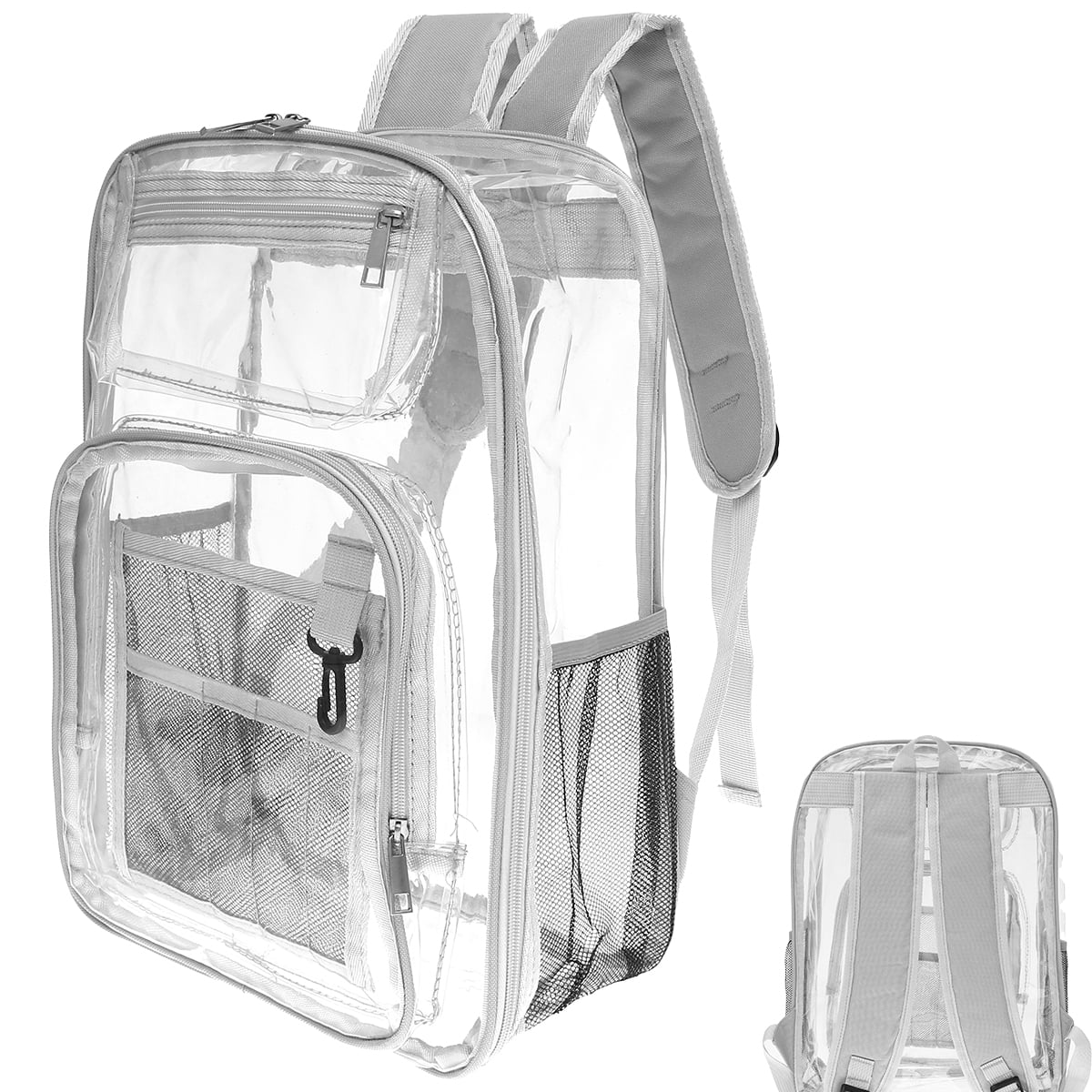 Clear Backpacks for School,Heavy Duty PVC Transparent Bookbag with