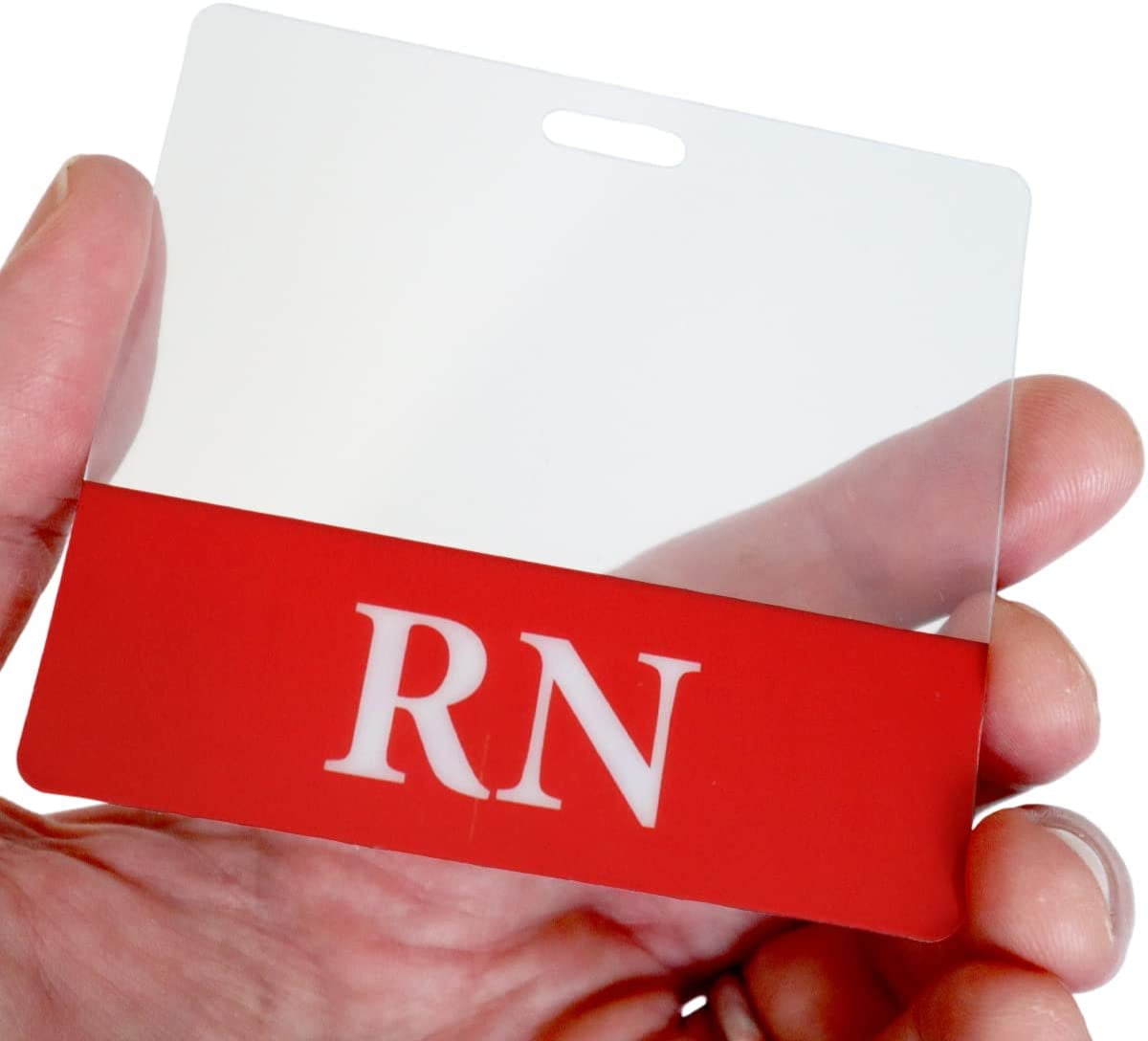 5-Pack Nurse Practitioner Badge Buddies - Horizontal, Spill & Tear Proof, Double-Sided ID Tag Backers, Hot Pink