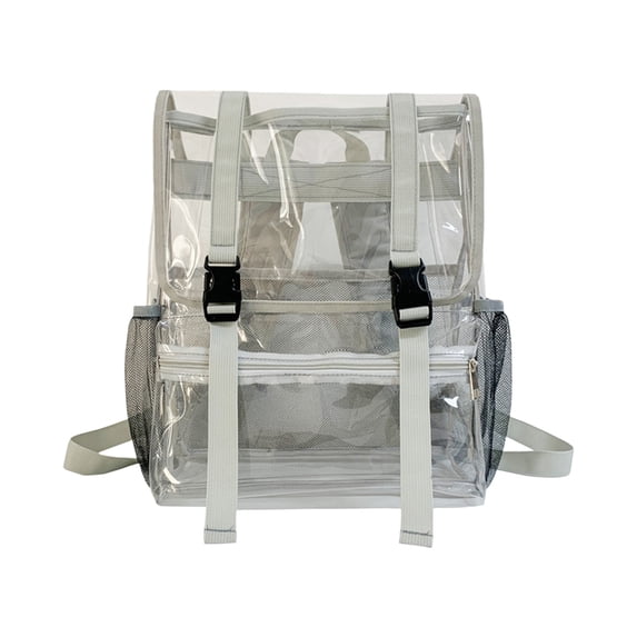 Clear Bag Mochila Transparente See Through Backpack Clear Stadium Approved, Extra Large Transparent Bookbag for Men, Heavy Duty Waterproof Backpack, Clear Bag for Work and Daily Use