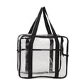 thumbnail image 1 of Clear Bag PVC Multifunctional Large Transparent Clear Shoulder Handbag with Adjustable Strap for Swimming Working Commuting Gym Travel Black, 1 of 8