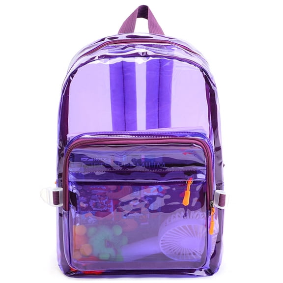 Clear Bag School Backpack Large Daypacks PVC Rucksacks for Student and Traveler