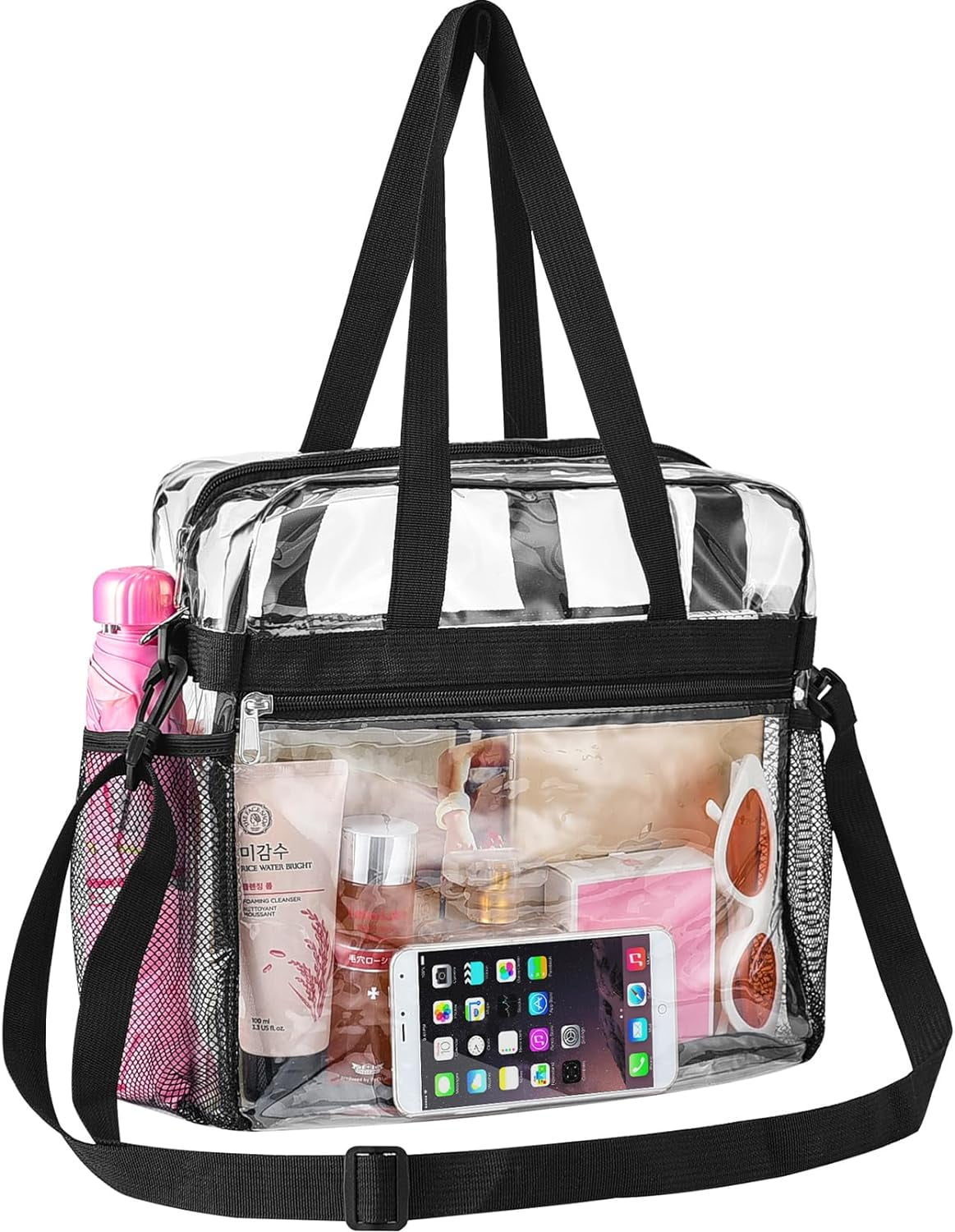 Clear Bag Stadium Approved 12x6x12 Clear Tote Bag with Removable Strap