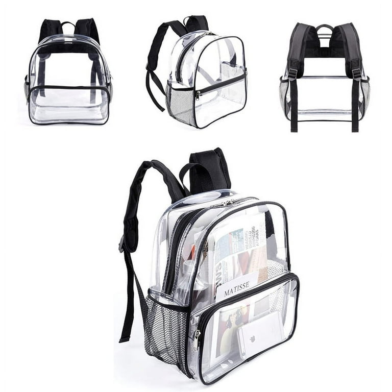 12 x 6 x 12 clear backpack top
