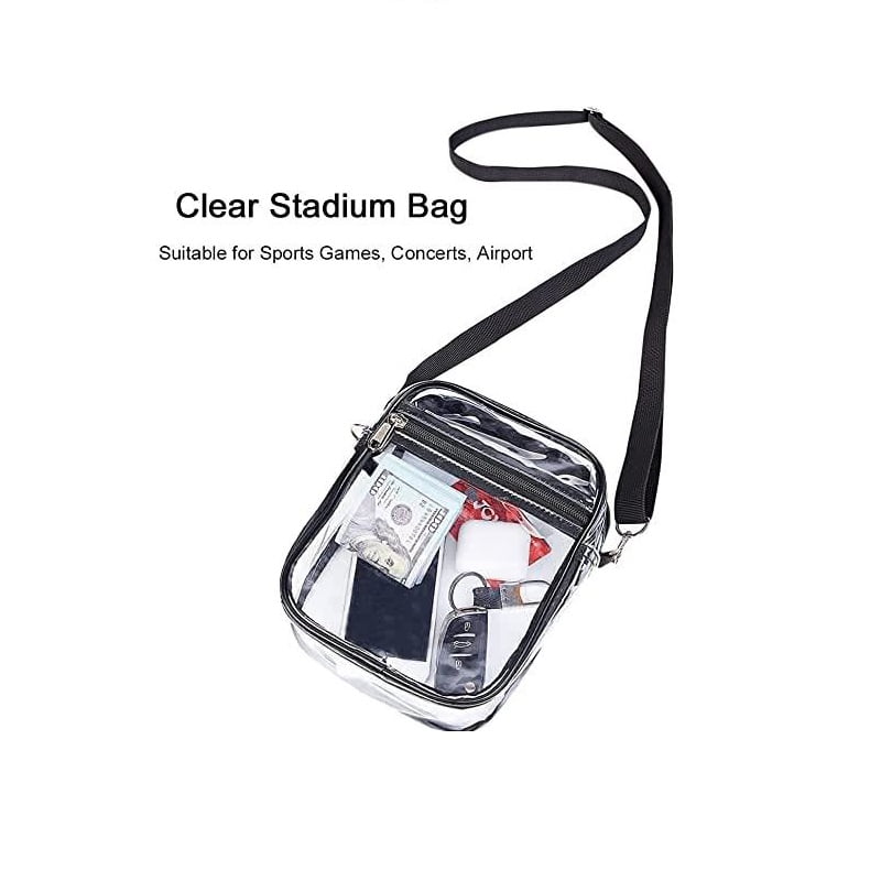 Clear Bag Stadium Approved, Clear Crossbody Messenger Shoulder Bag with