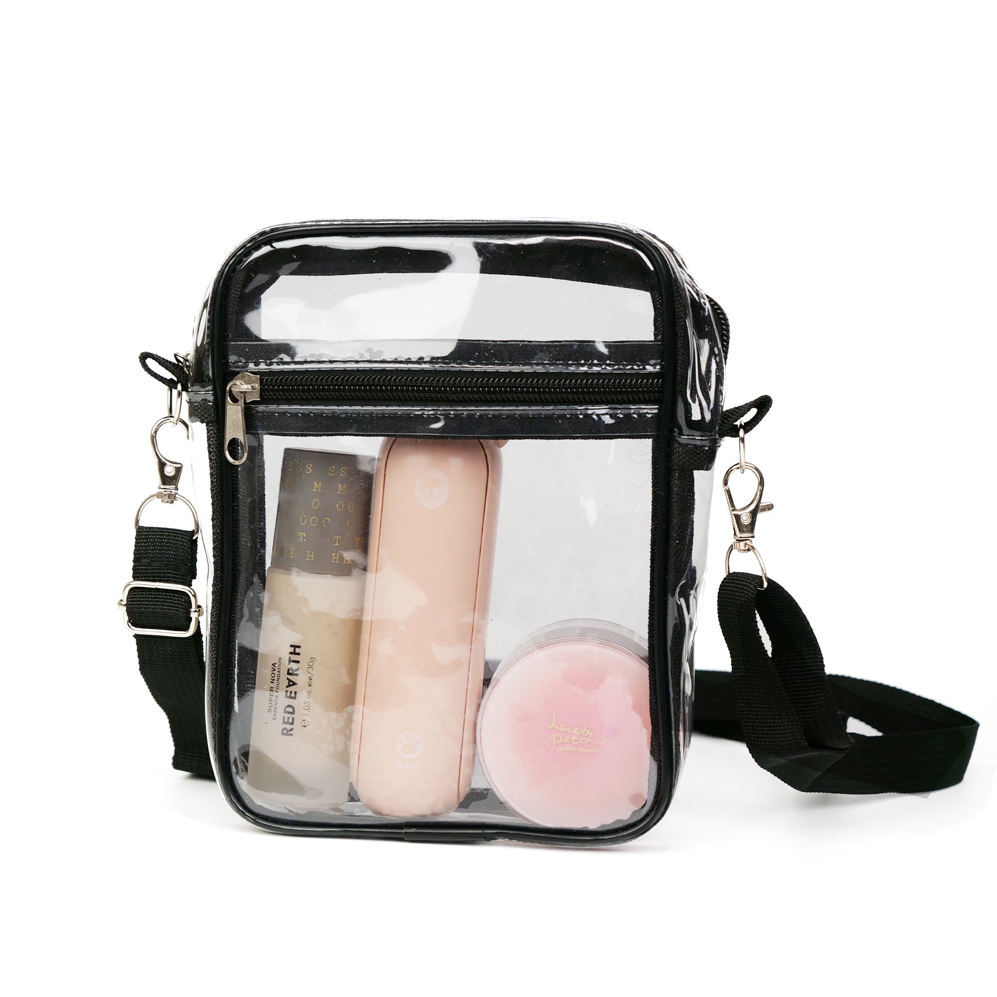 Take Me Out to the Ball Game - Black / Clear Crossbody Stadium Bag