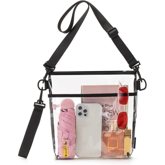 Clear Bag Stadium Approved - Clear Purse Clear Crossbody Bag Clear Purses for Women Stadium Concerts Festivals Work
